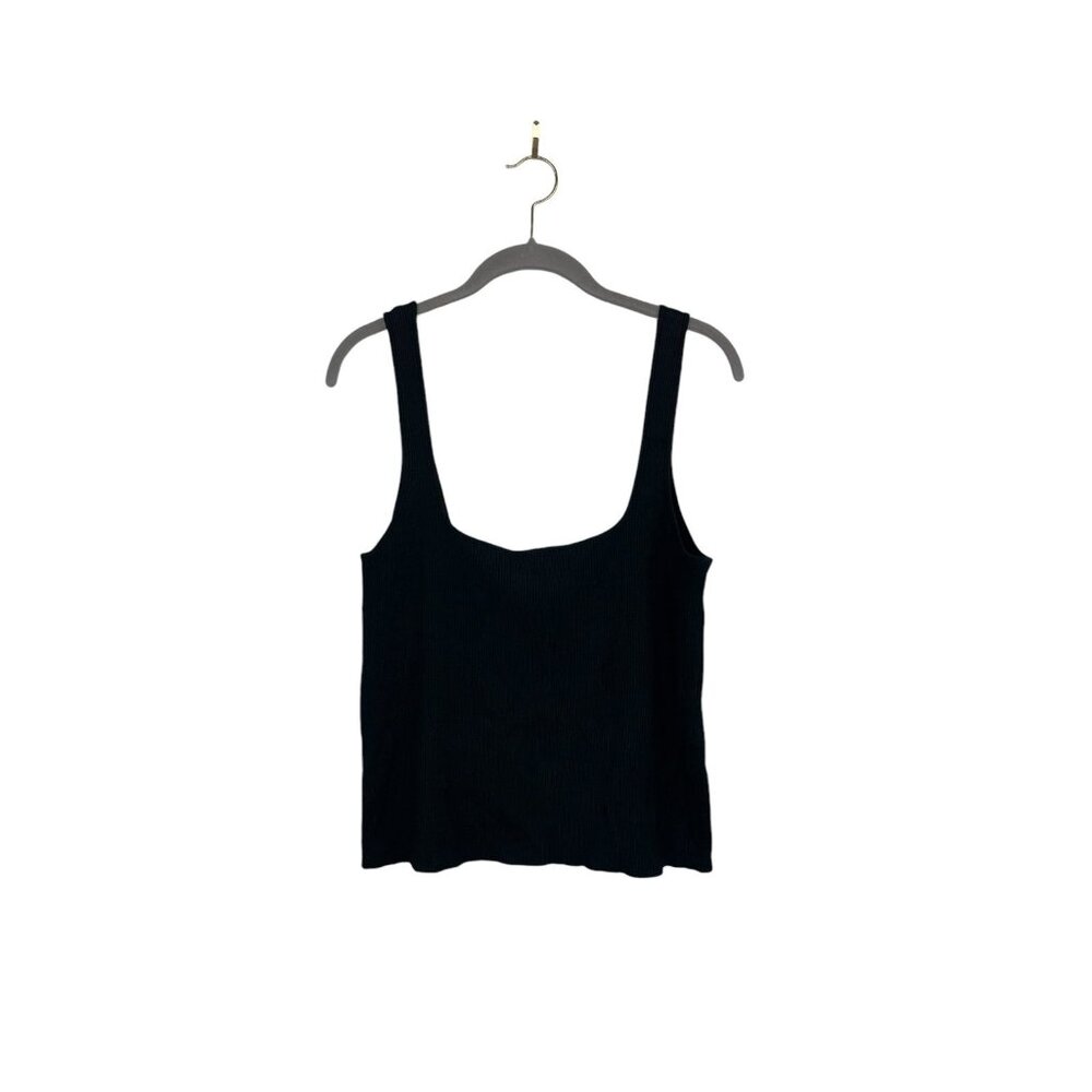 Lulus Black Tie Back Crop Tank Top NWOT Size X-Large